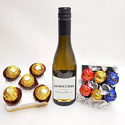 Jacobs Creek Pinot Noir And Rose Truffles Combo