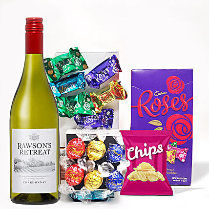 Refreshing Wine And Chips With Assorted Truffles