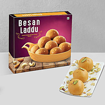 Sweet Besan Laddoo 400 Gms:Send Bhai Dooj Sweets To Australia