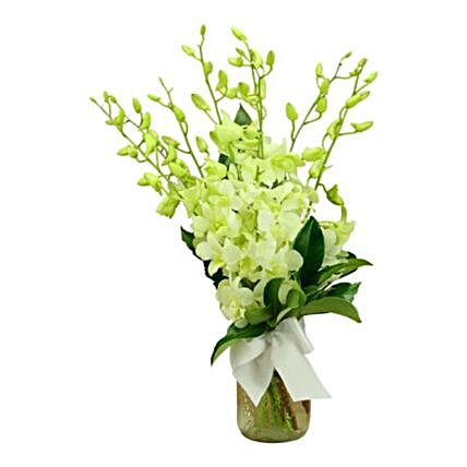 White Singapore Orchid Posy