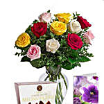 Mixed Roses N Chocolate Combo