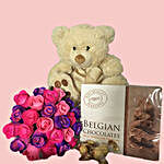 Forever Love Wooden Roses Teddy And Truffles