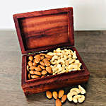 Healthy Mix Nuts With Wooden Handmade Carved Box