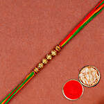 Golden Beads Designer Rakhi