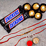 3 Designer Rakhis N Snickers With Rocher