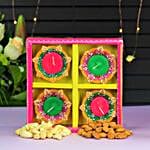 Diwali Diyas With Dry Fruits