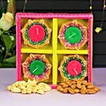 Diwali Diyas With Dry Fruits