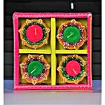 Diwali Diyas With Dry Fruits