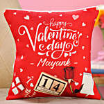 Personalised Valentine Day Celebrations Cushion Hand Delivery