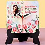 Personalised Womans Day Table Clock