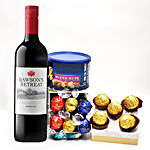 Rawsons Retreat Merlot And Assorted Truffles With Nuts