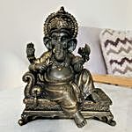 Set Of 4 Diyas With Sitting Ganesha Idol