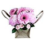 Lovely Baby Pink Flowers Bag