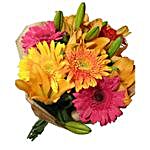 Bright Gerberas And Lilies Bouquet