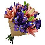 Joyous Iris And Lilies Bouquet