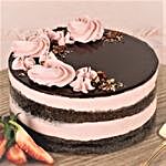 Eggless Strawberry Chocolate Cake