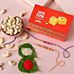 Sneh Pretty Beads Rakhi Set With Soan Papdi & Cashews