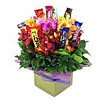 Sweet Mix Of Flowers & Chocolates