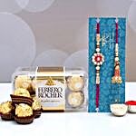 Lumba Rakhi Set and Ferrero Rocher Box