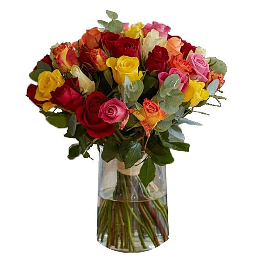 Vibrant Mixed Roses Bouquet