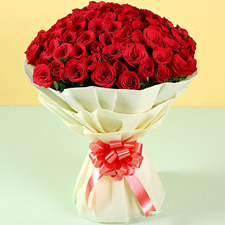 Grand Romance 100 Red Roses:Gifts to Bahrain
