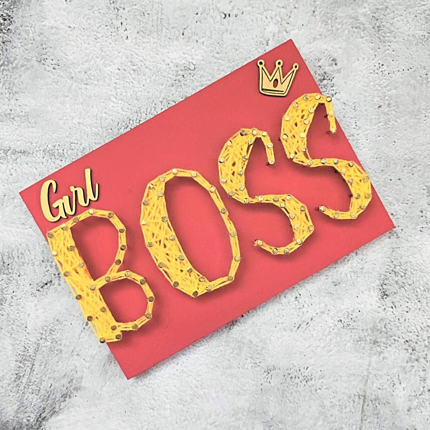 Girl Boss String Art Wall Hanging:Send Corporate Gifts to Bahrain