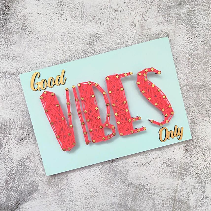 Good Vibes Only String Art Wall Hanging