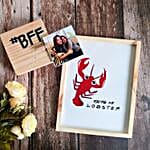 Personalised Bff Table Decor And Lobster Wall Frame