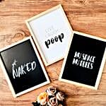 Live Laugh Poop Set Of 3 Wall Frames