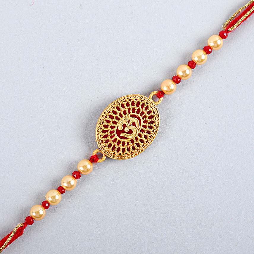 Spiritual Om Pearl Rakhi