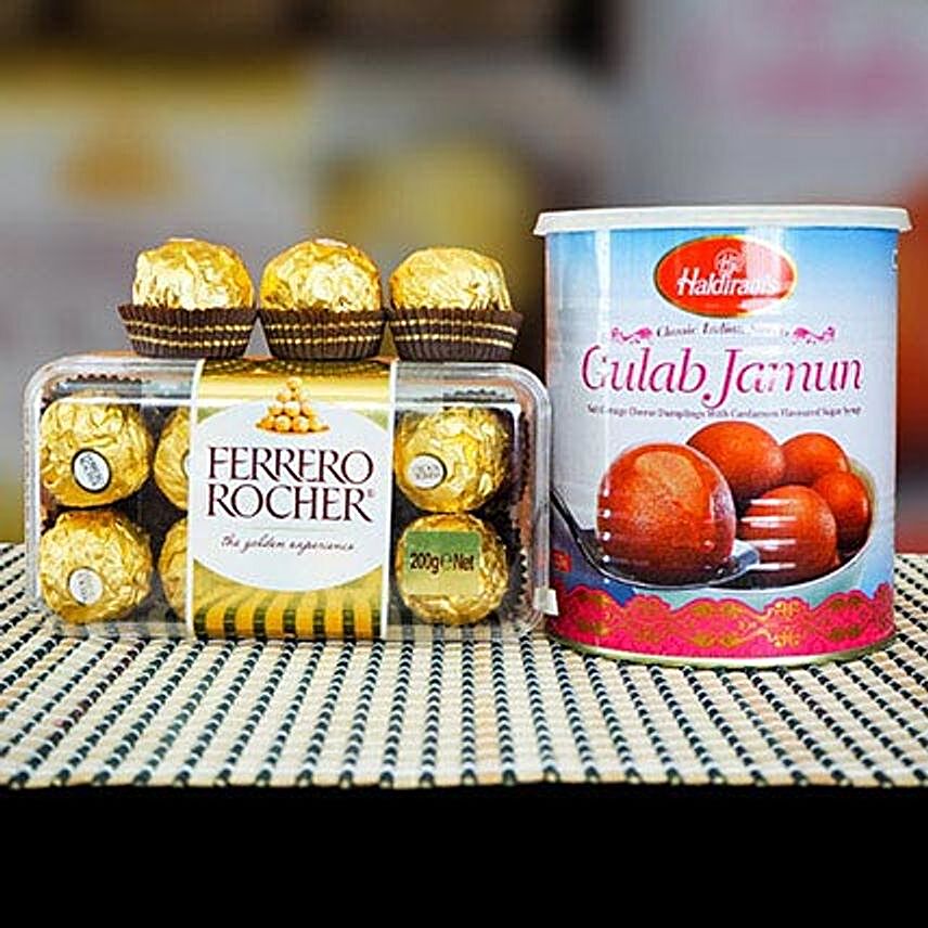Ferrero Rocher With Gulab Jamun:Gift Delivery in Canada for Men