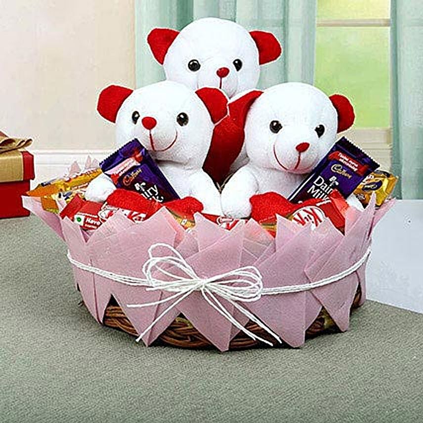 Teddy Bears N Chocolate Combo
