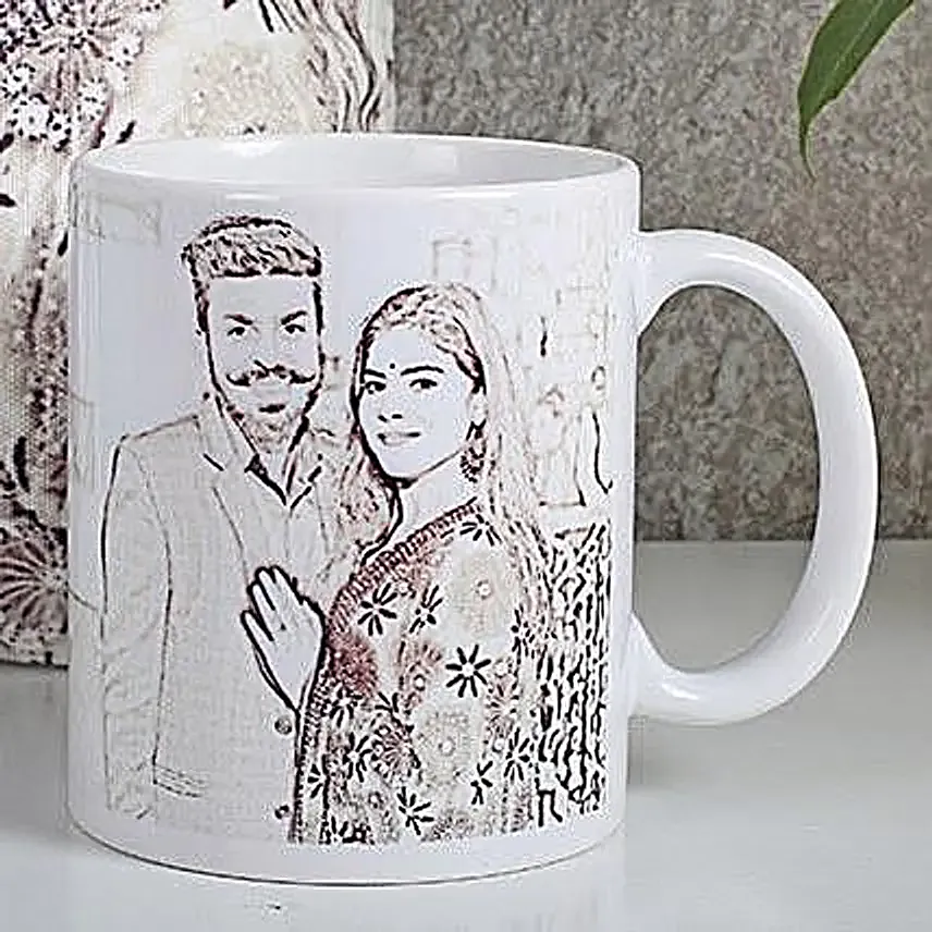 Personalized Couple Sketch Mug:Personalised Gifts Canada