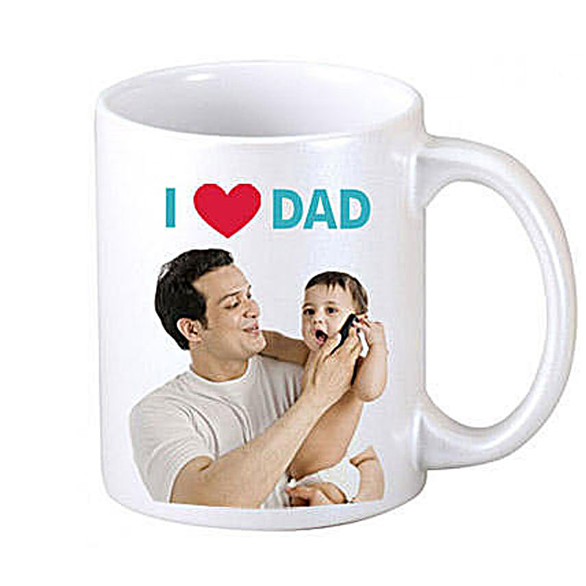 I Love Dad Personalized Coffee Mug