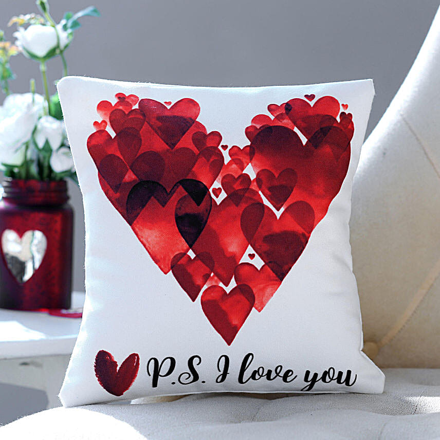 P S I Love You Printed Cushion