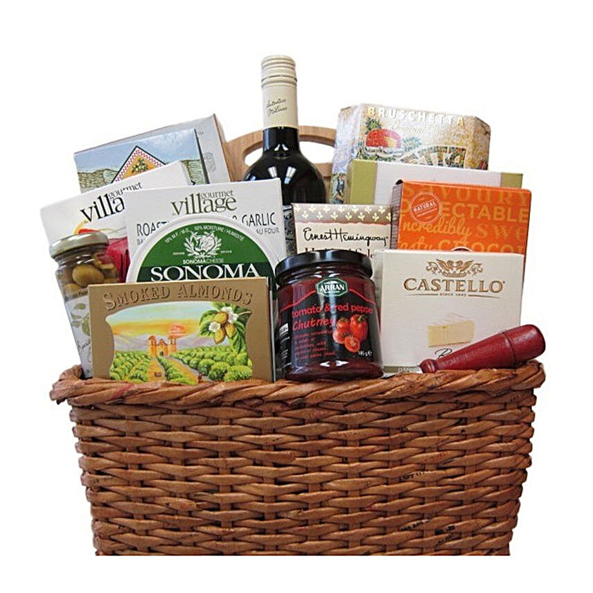 Wine And Snack Basket