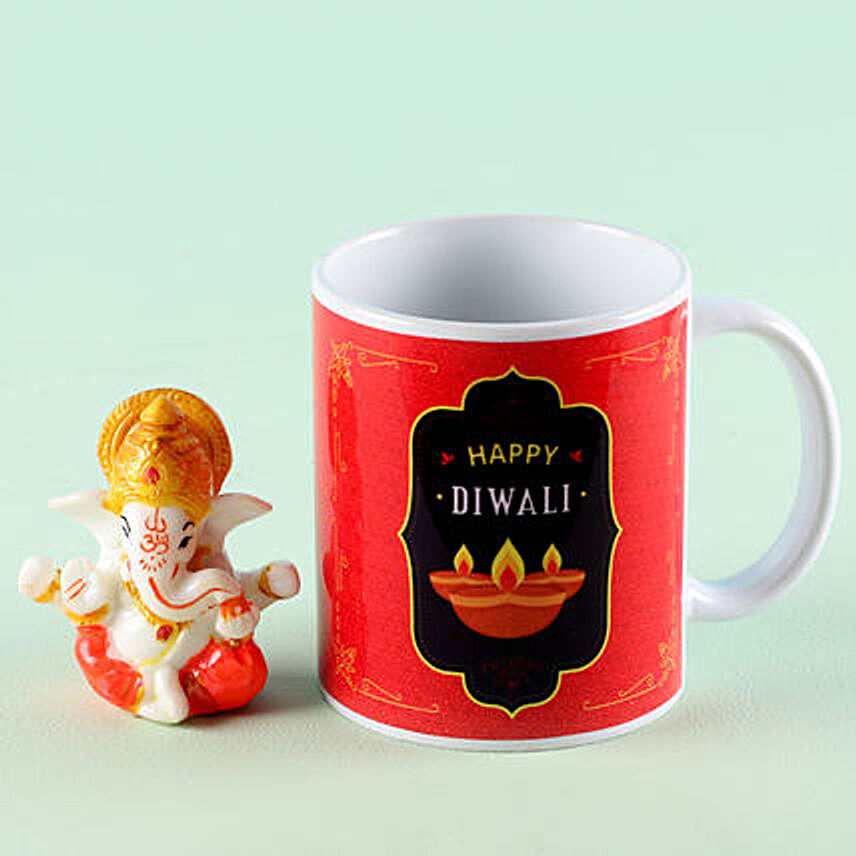 Online Lord Ganesha Idol With Mug
