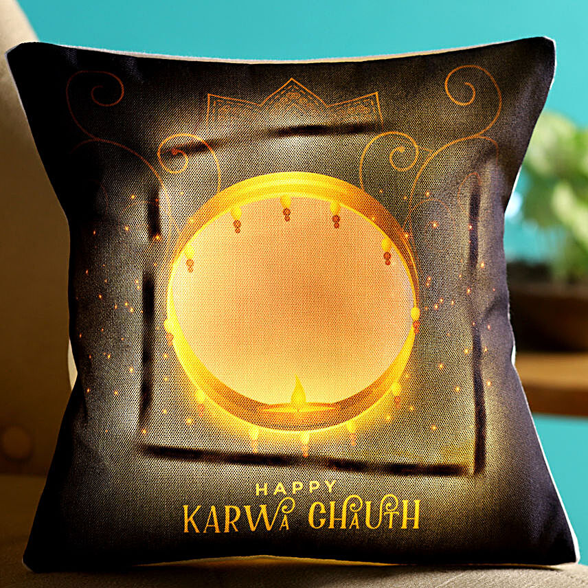 Karwa Chauth Moon LED Cushion