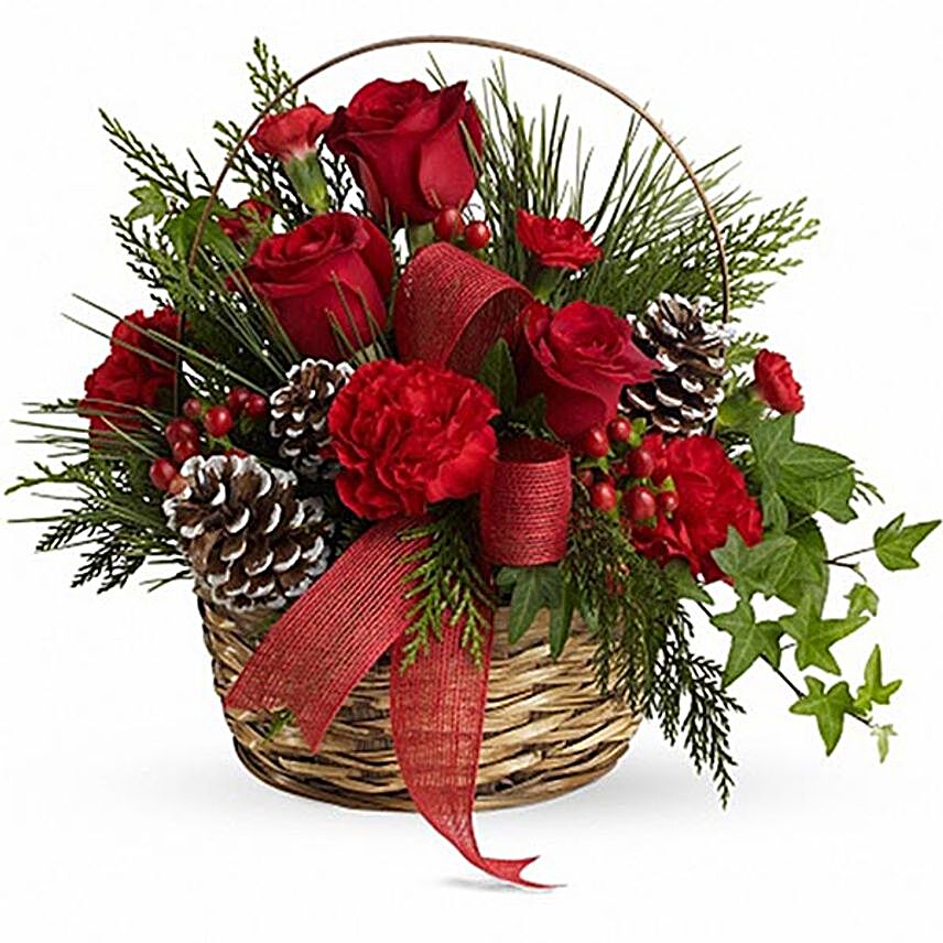 Christmas Glory Flower Basket