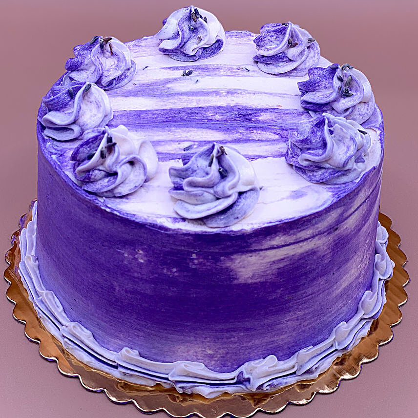 Lovely Earl Grey Lavender Eggless Cake:Eggless Cake Delivery in Canada
