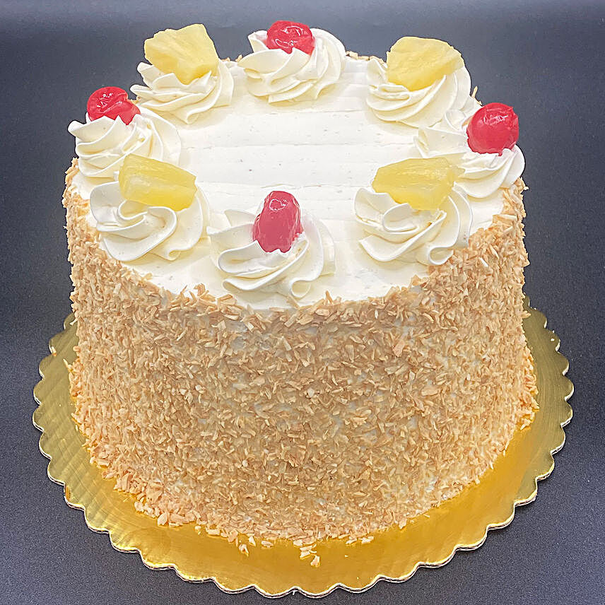 Luscious Pineapple Eggless Cake:Eggless Cake Delivery in Canada