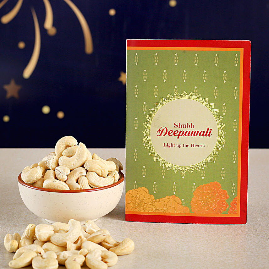 Diwali Greetings With Cashews:Diwali Gift Delivery Canada