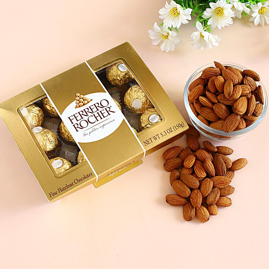 Ferrero Rocher And Almonds Combo:Diwali Dry Fruits to Canada