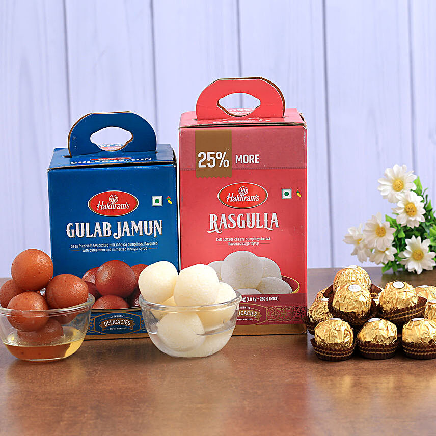Haldiram Gulab Jamun And Rasgulla With Ferrero Rocher