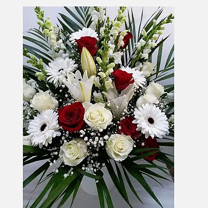 Heartfelt Condolences Mixed Flowers Arrangement