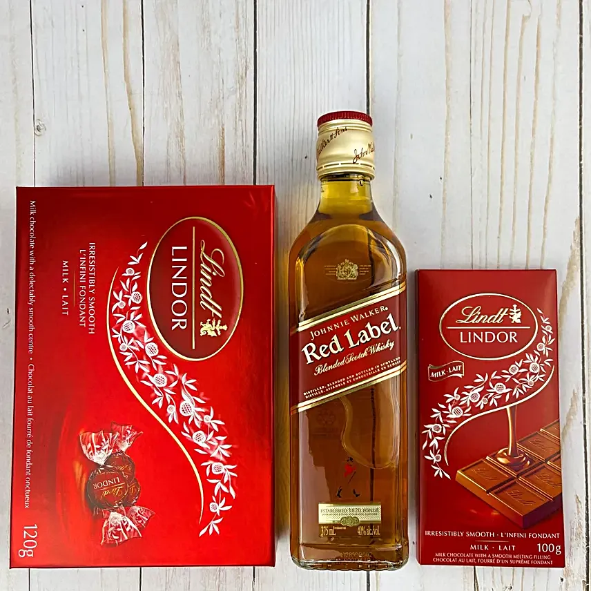 Red Label Whiskey And Lindt Chocolate:congratulations