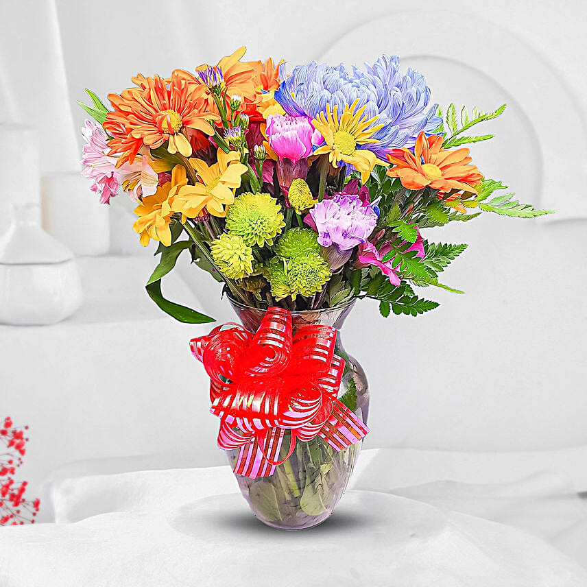 Vibrant Mixed Flowers Bouquet