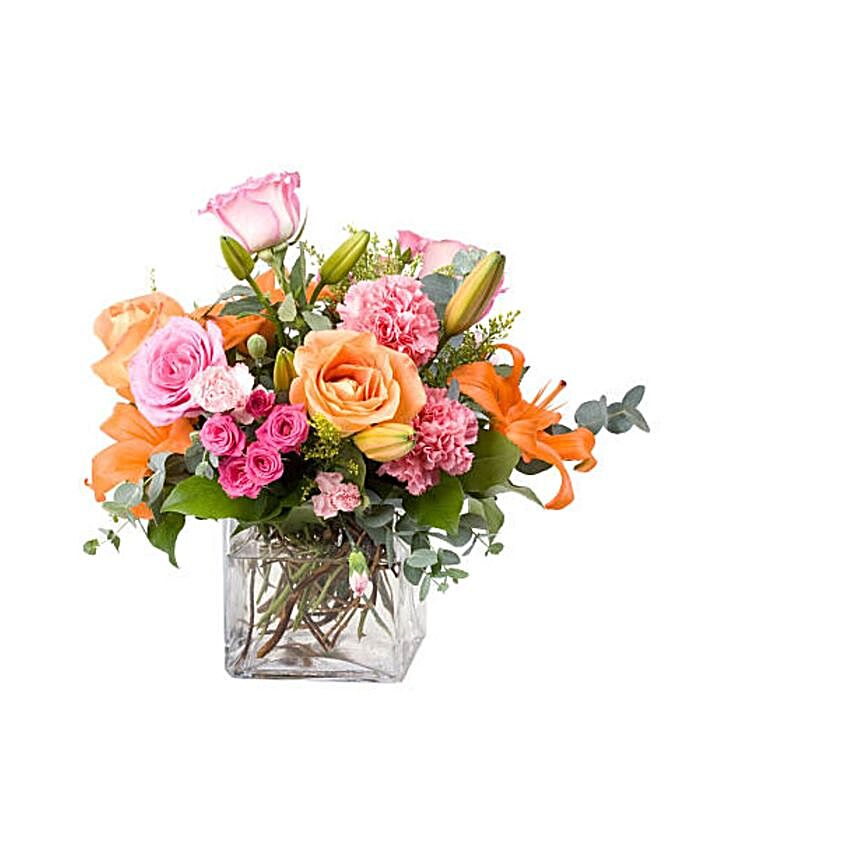 Beautiful Mixed Flowers Vase