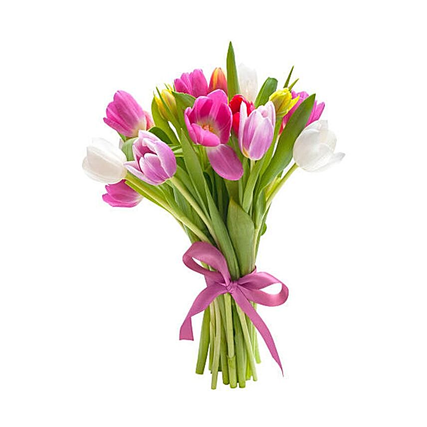 Colourful Mixed Tulips Bouquet