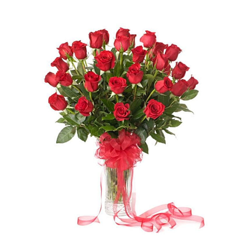 Ravishing Red Roses Arrangement